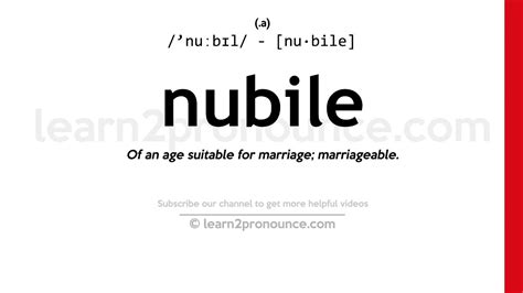 nubile girls|NUBILE definition in American English